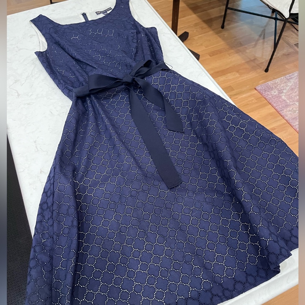 Brooks Brothers Navy Dress with Bow